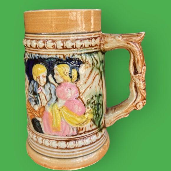 Unbranded Dining Vintage Ceramic Beer Stein Japan 5 2 Tall German